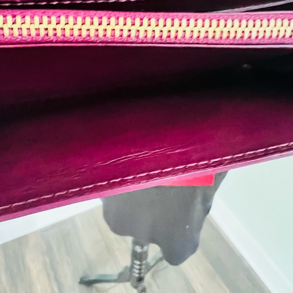 SOLD-Authentic Louis Vuitton Vernis Portefeuille Sarah Wallet Purple - Picture 11 of 14